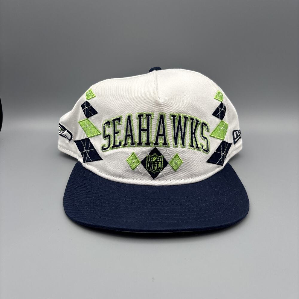 New Era Seattle Seahawks 19Twenty Snapback Hat White Argyle